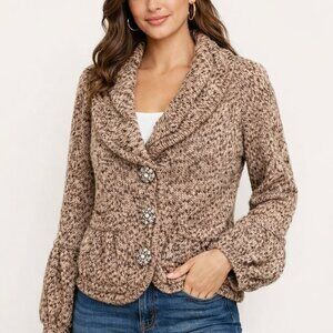 Bcbgmaxazria Mohair Wool Marled Knit Cardigan